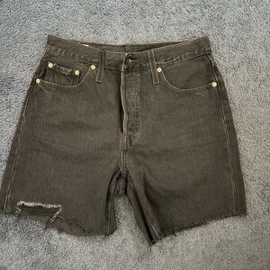 Levi’s 501 mid length jean shorts